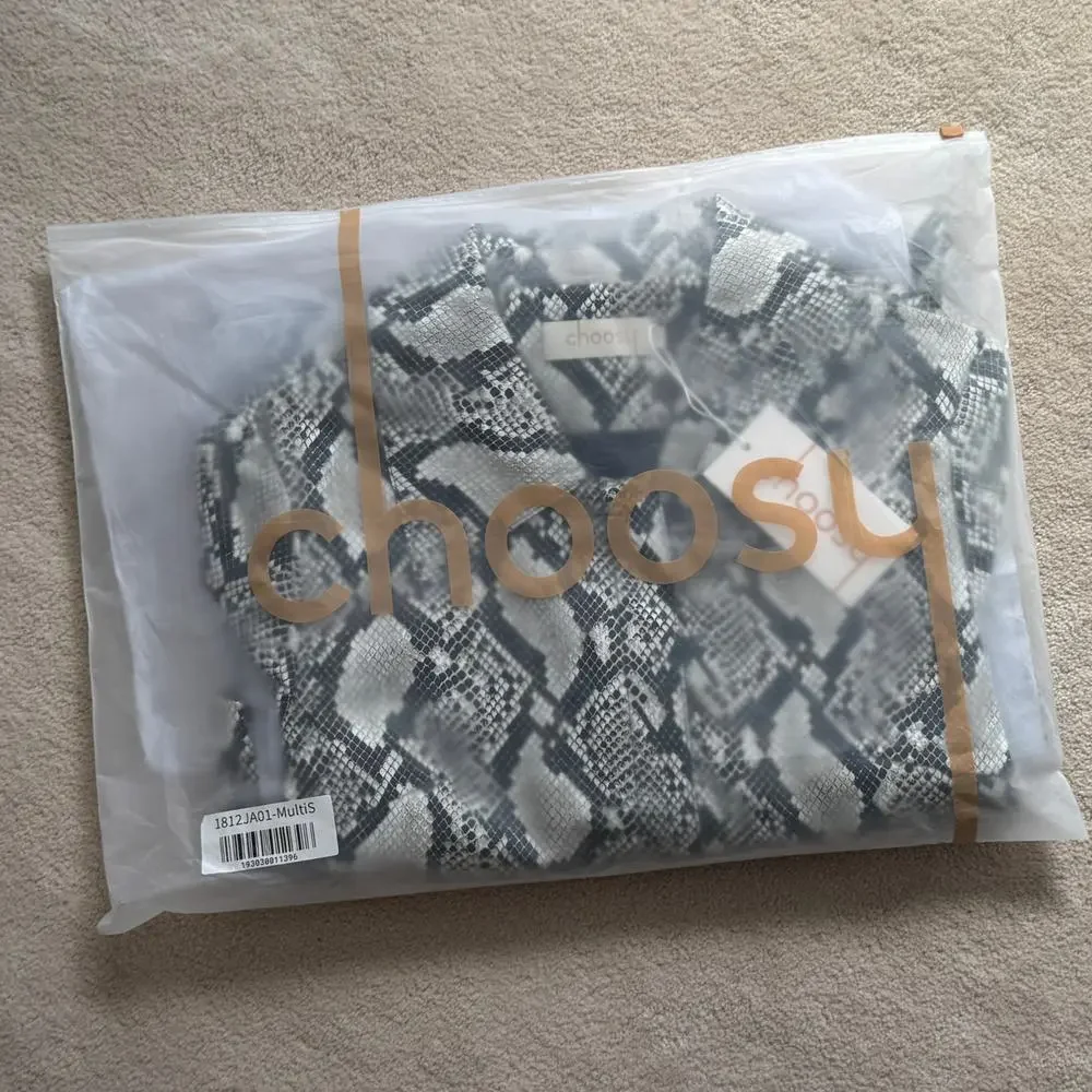 NWT Choosy Elizabeth Faux Snakeskin Coat Lined Belted Women's Sizes S - Picture 11 of 12